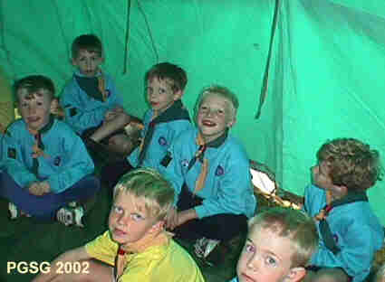 Scouts Run Beaver Tent Pitching Meeting 2002